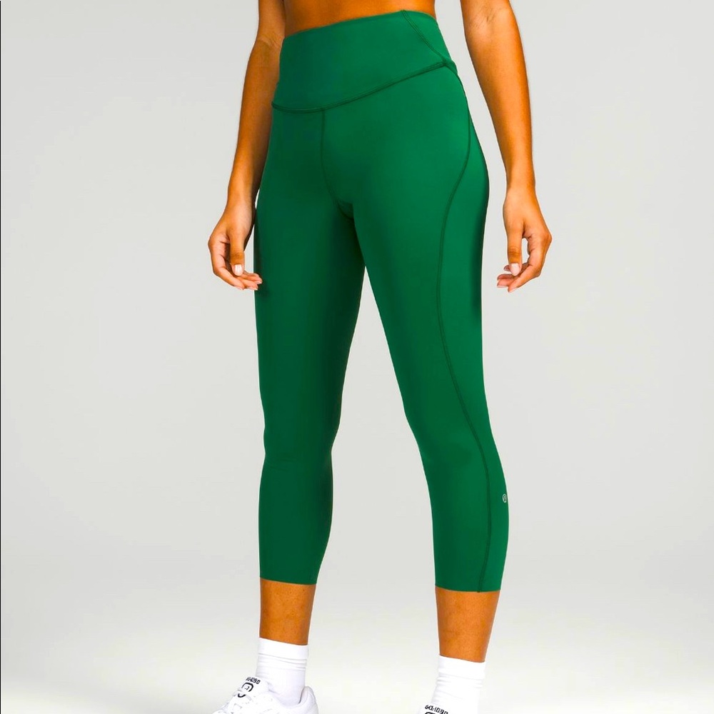 ISO lululemon Base Pace Crop 23” or 25” in the Everglade Green color.